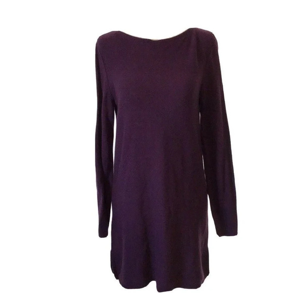 J Jill XSmall Purple Knit Tunic Top Long Sleeve - Picture 1 of 8